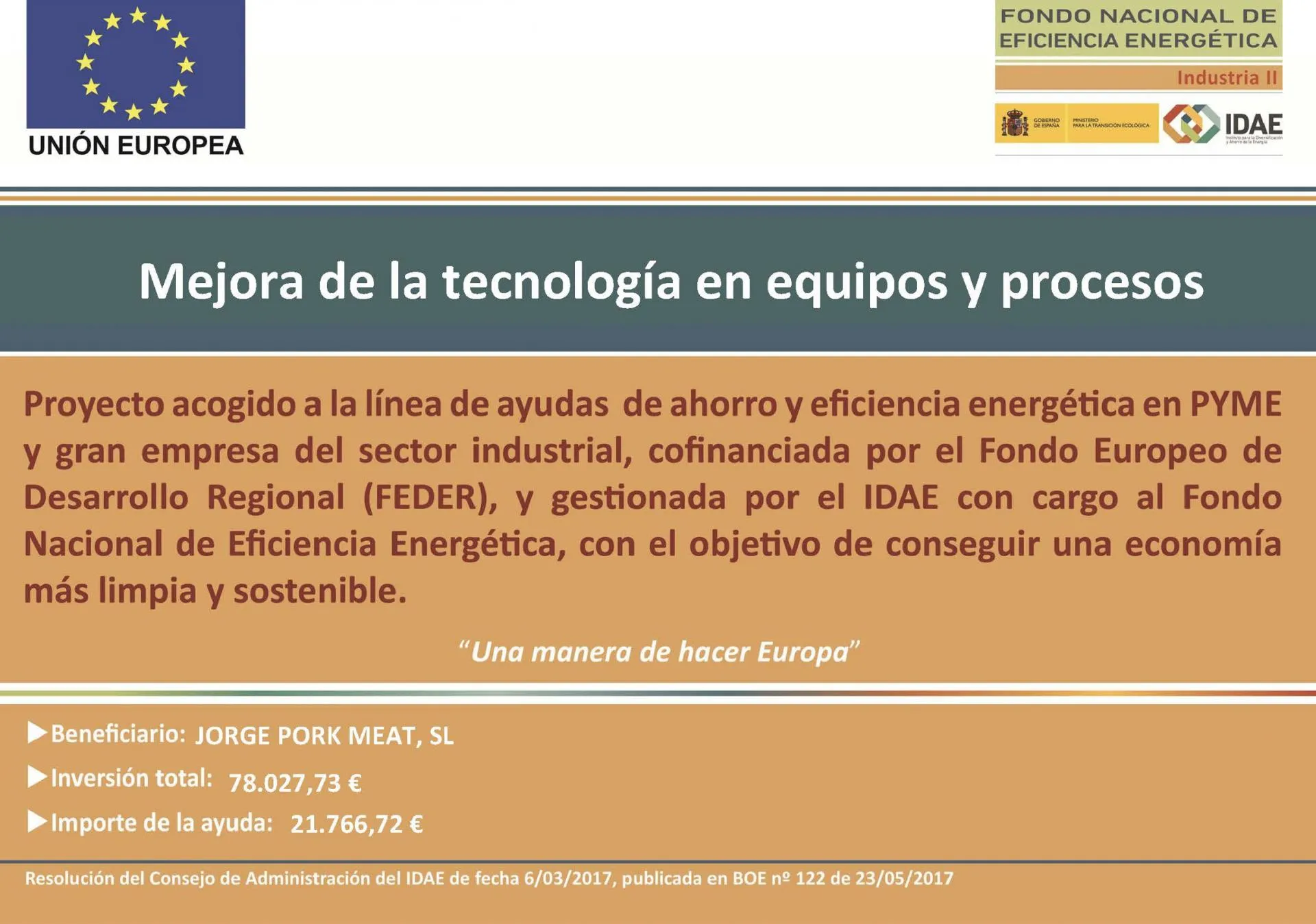 Optimización y mejora de la eficiencia energética